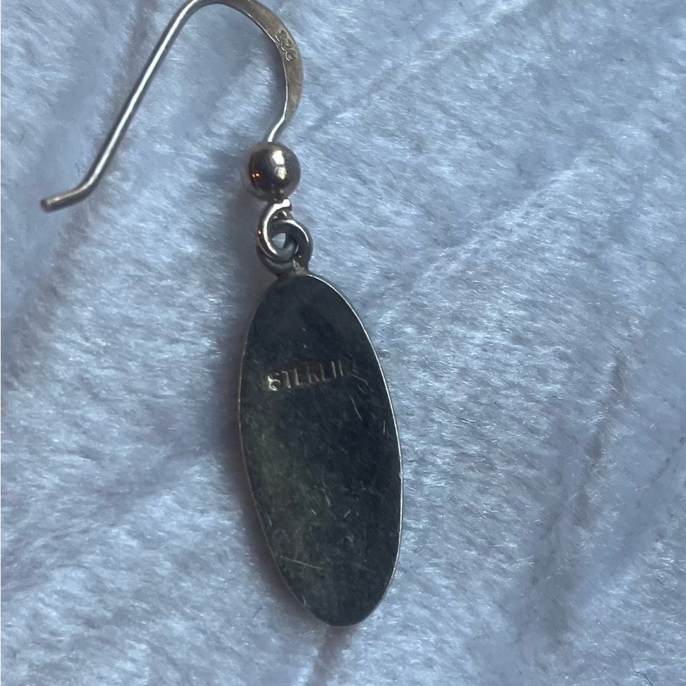 Single Native American Designed Sterling Silver E… - image 2